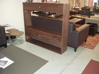Custom Solid Walnut Bookcase/Desk.  50&Quot;H X 56&Quot;W With Adjustable Shelf.  $1800