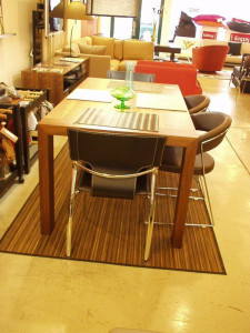 Modern Table In Walnut  36X63-87  $1399