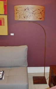 Bent Arm Lamp Custom Drum Shade $425 With Dimmer And Diffusor