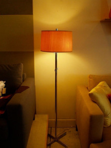 Strata Floor Lamp Gold Shade $199