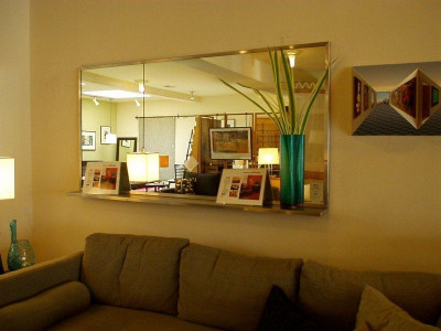Stainless Wall Mirror W/Shelf $1695