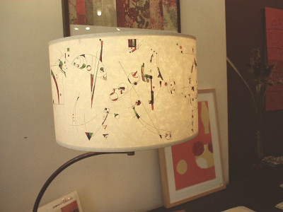 Bruce Table Lamp $335 Hand Painted Drum Shade 