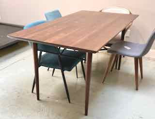 Borgen Solid Classic Walnut Dining Table 63&Quot;W X 33.5&Quot;D X 30&Quot;H.  Floor Model $1495